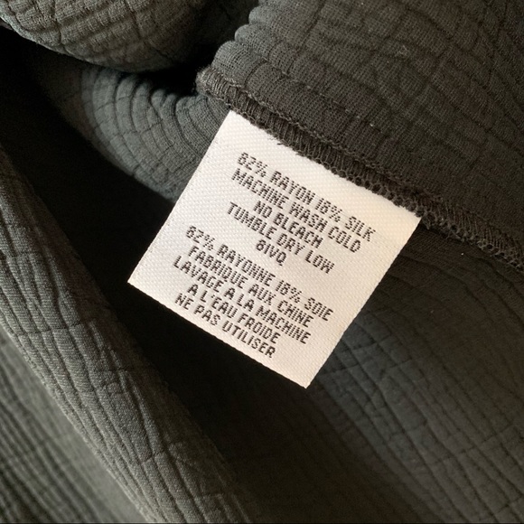 Eileen Fisher silk blend textured black jacket l - Picture 6 of 10